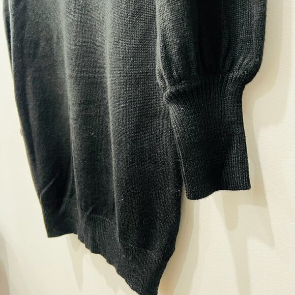 LULUS NEW $54 Cozy On Up Long Sleeve Sweater Mini Dress in Black - Picture 3 of 5